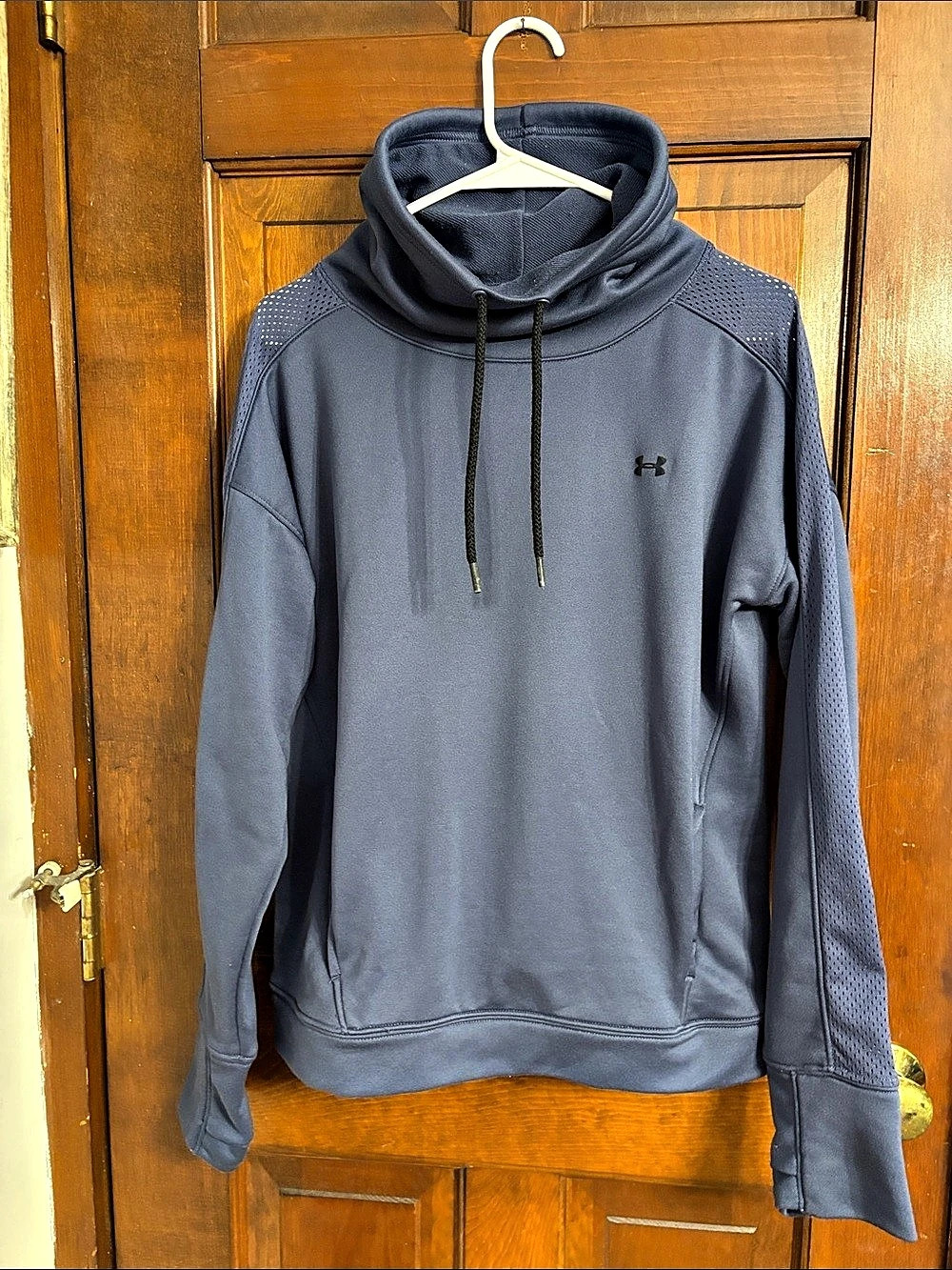 Under Armour Featherweight Fleece Funnel Neck Sweatshirt Blue Medium